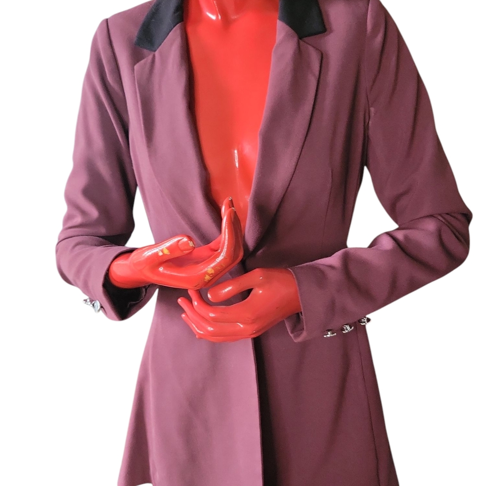 VENUS Maroon Blazer Tailored Suit Jacket